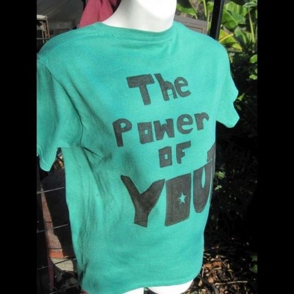 Rock Lee Anime Painted Green V Neck Shirt Top The Power of Youth Handmade Artist - Picture 4 of 7